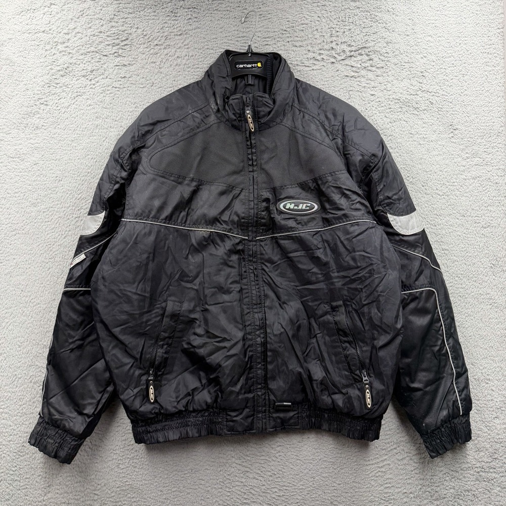 HJC Apparel Scotchlite Reflective Material Full Zip Motorcycle Jacket Mens XL